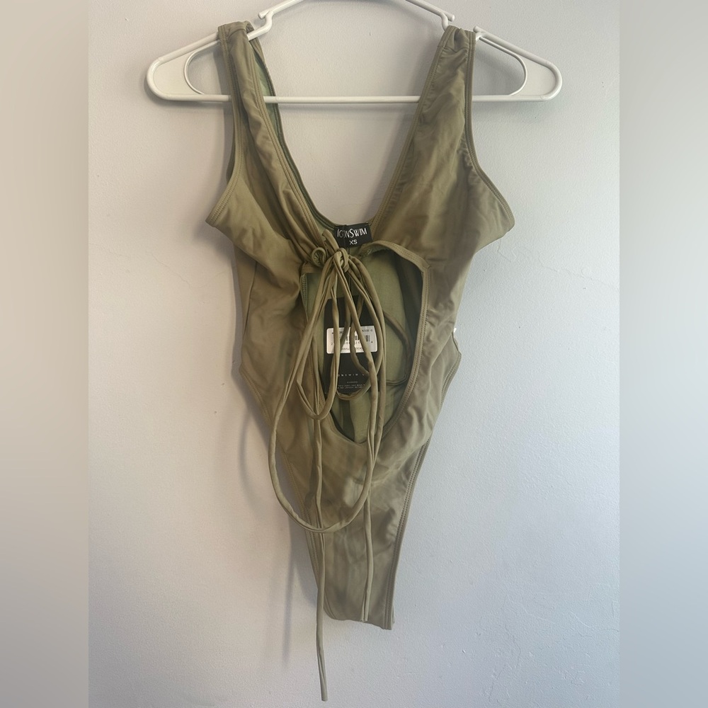 Khaki Tie-Back Bikini - Picture 2 of 7